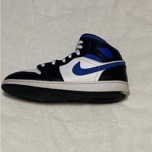 Jordan 1 Mid White Black Racer Blue